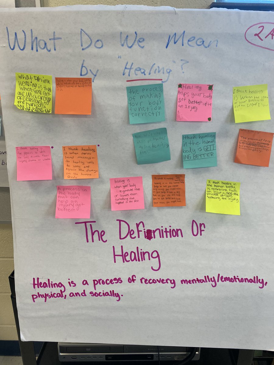 MrsEtense's tweet photo. What is healing? @OpenSciEd Ss analyzing dr reports & working on a definition of “healing” in Mr. D’s room. #ESMS #6thgradescientists #wordsweearn #sciencevocab @MrsCEastShore @NGSS_tweeps @MrsSTEMilford https://t.co/4EgTOYgtwE
