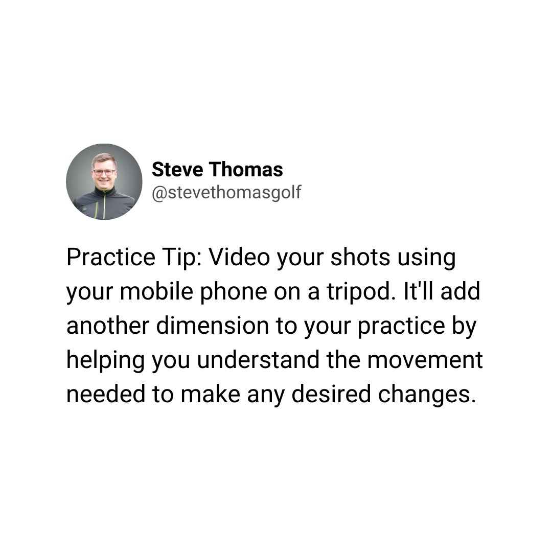 It can often be a good idea to get some feedback on your golf shot and whether you're moving as you intended. The video on your phone is an easy way to do this. 

Follow @stevethomasgolf
stevethomasgolf.com

#golftime #golfpractice #golferslife #golfdrills