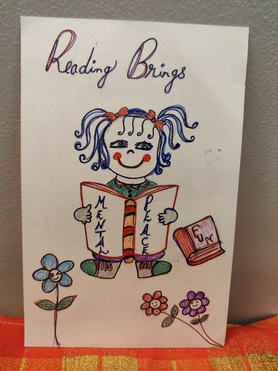 deepsmenon_7's tweet photo. Here is my little contribution to #WorldArtDay @blogchatter. I feel #Reading brings #MentalPeace and this could lead to #CauseaChatter. #justasketch https://t.co/0guzOCBDdh