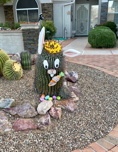 THE EASTER BUNNY IN ARIZONA.  HAPPY HOLIDAYS TO EVERYONE.