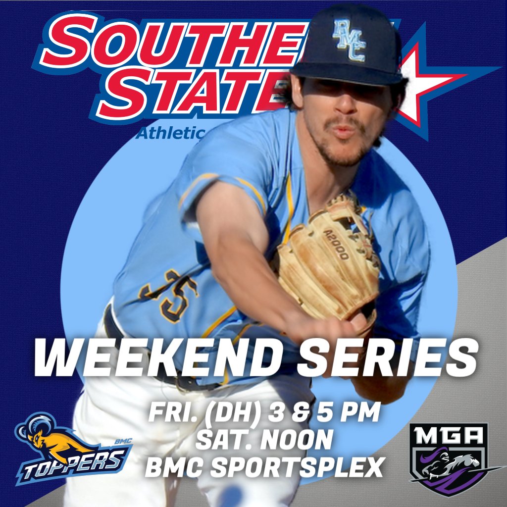 bmcsports's tweet photo. ⚾️SSAC WEEKEND

🆚 #21 @MGAKnights 
🏟️Topper Field | BMC
🗓️FRI. (DH) 3 &amp; 5 PM
🗓️SAT. 12 PM
🎟️https://t.co/ea8zr8Y1lT
📺https://t.co/Wxb1Optqaf
📊https://t.co/hH4kQQChyd https://t.co/AQeIrQWWfJ