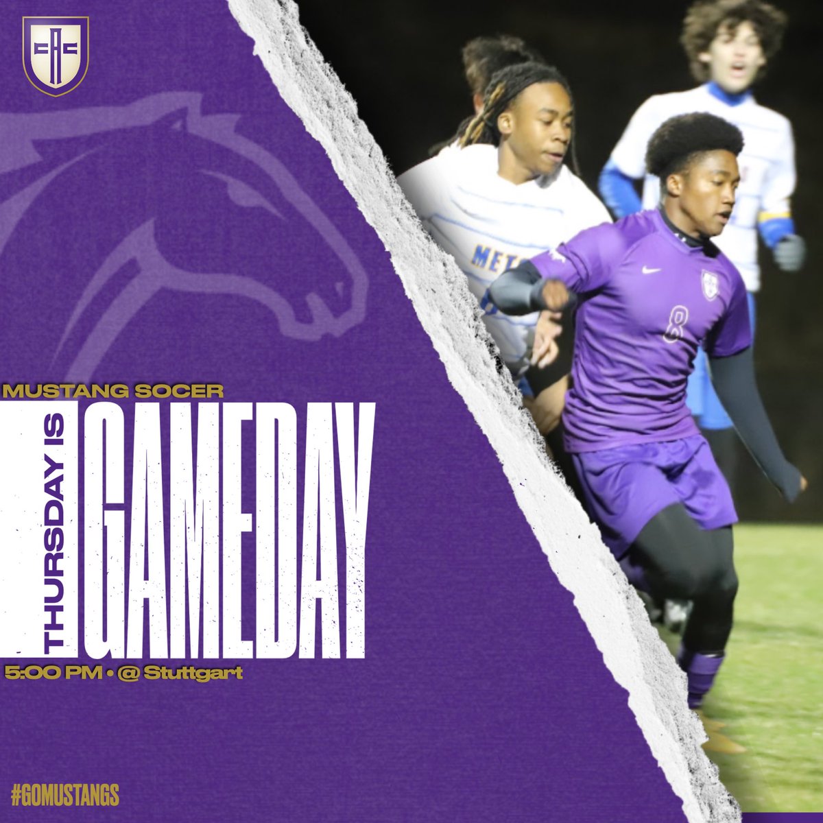 CAC_Soccer's tweet photo. Away game at Stuttgart today! Boys kickoff at 5! #GoMustangs #YayBoyYay https://t.co/RemKLjDCNm