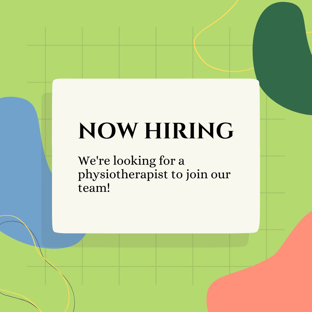 physiostudios's tweet photo. We are looking to add another physiotherapist and registered massage therapist to our team!

Must have Tuesdays and Thursdays evening availability until 7pm or 7:30pm, email your resume to Joanna at joanna@physiohealthstudios.com today! https://t.co/brAveRg6zV