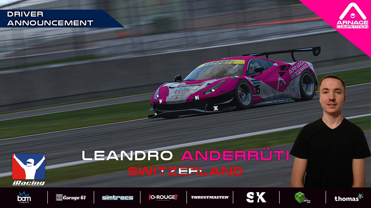 🇨🇭 Driver announcement 🇨🇭

Today we announce the arrival of Leandro Anderrüti!

Young Swiss driver, Leandro has been present on iRacing for 1 year and a half, before that he was a development driver in karting for Ralf Schumacher and Praga!

Welcome Leandro!
