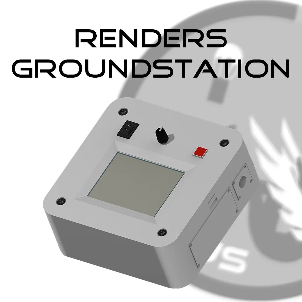 ikaruscansat's tweet photo. 🇦🇹: Diesmal zeigen wir euch Renderings unserer Bodenstation. Auf dem stromsparenden e-Paper-Display werden in Echtzeit einige Daten des CanSats angezeigt. Über den Rotary-Encoder und einen beleuchteten Taster kann der CanSat in die diversen Betriebsmodi versetzt werden. (1/4) https://t.co/PIA0QKNeDM