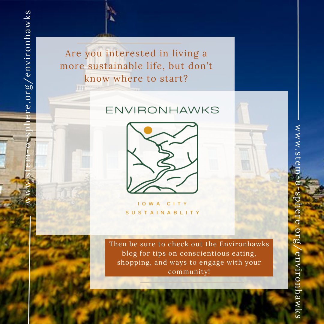 stemosphere's tweet image. Project Spotlight! 👩‍🔬✨
Learn about easy ways to implement more sustainable practices in your daily life with EnvironHawks: a blog to enrich your life with more sustainable choices for food consumption, environmental legislation, etc. Find us on: stem-o-sphere.org/environhawks/