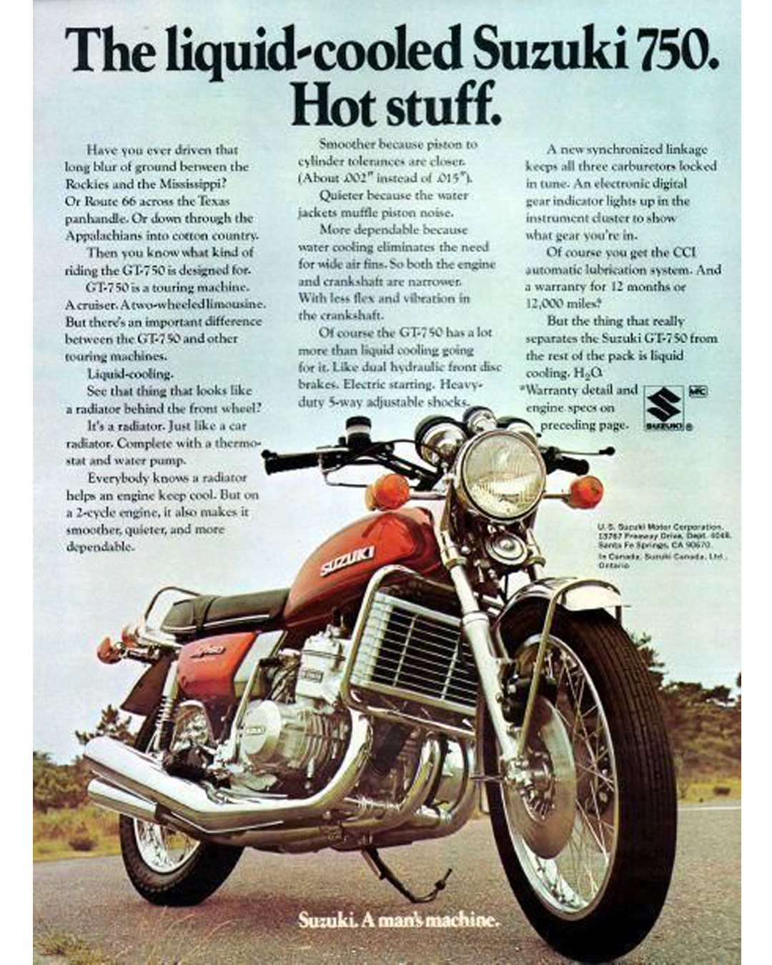 Suzuki on X: #TBT Throwback to the Suzuki GT-750. The GT-750