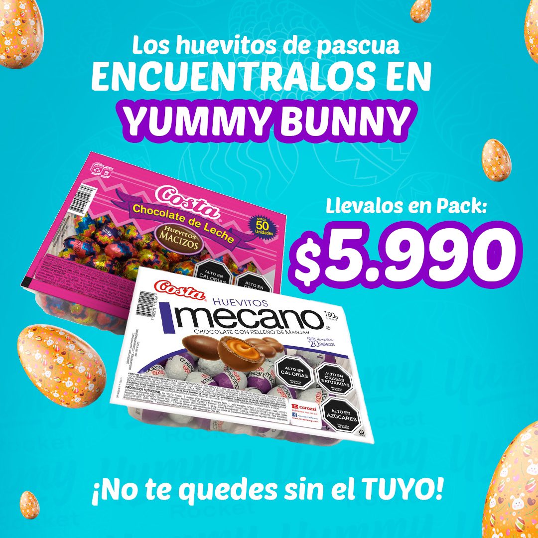 Yummyscl's tweet photo. Los huevitos de pascuas encuéntralos en #YummyRocket. 🐰⬇️ https://t.co/tgiu3Vxuqo