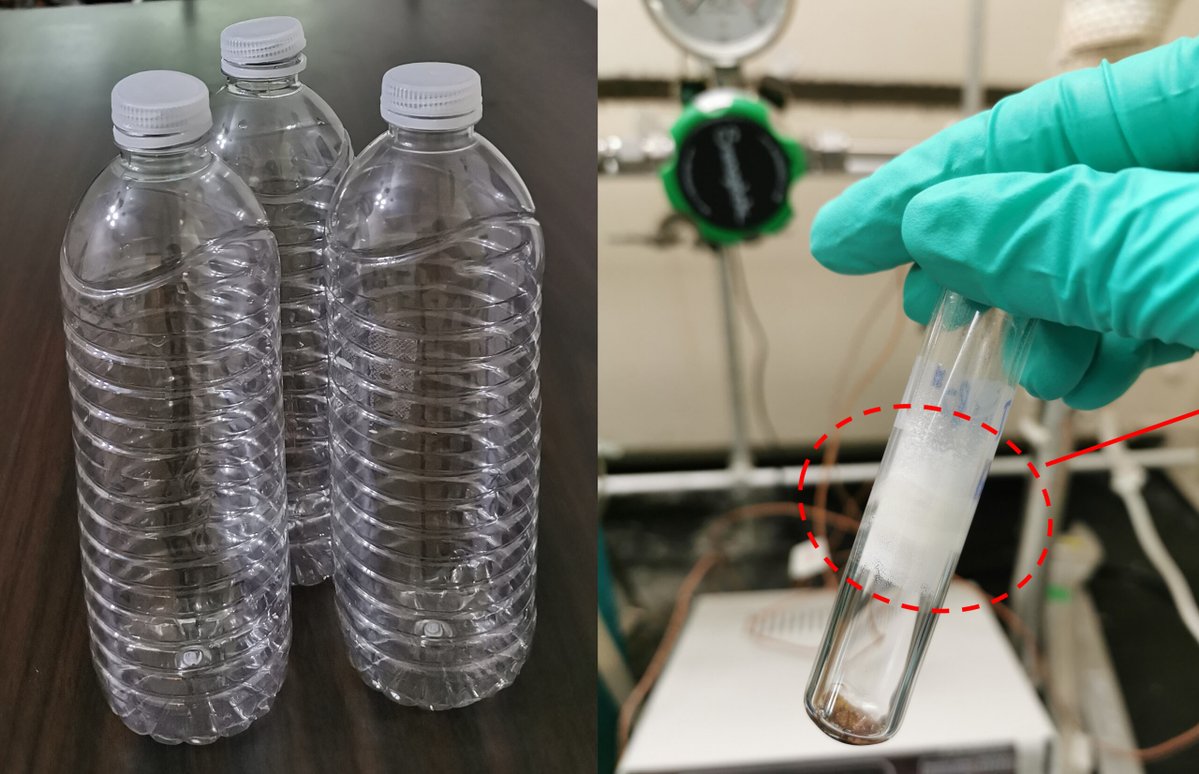 IINanoNU's tweet photo. The marvelous MOFs from @OmarFarha5 can break down polyester-based plastic into its component parts — a clean and efficient process that keeps plastic bottles out of landfills. https://t.co/Gt0YegiHC1 https://t.co/P3CvsrFHB0