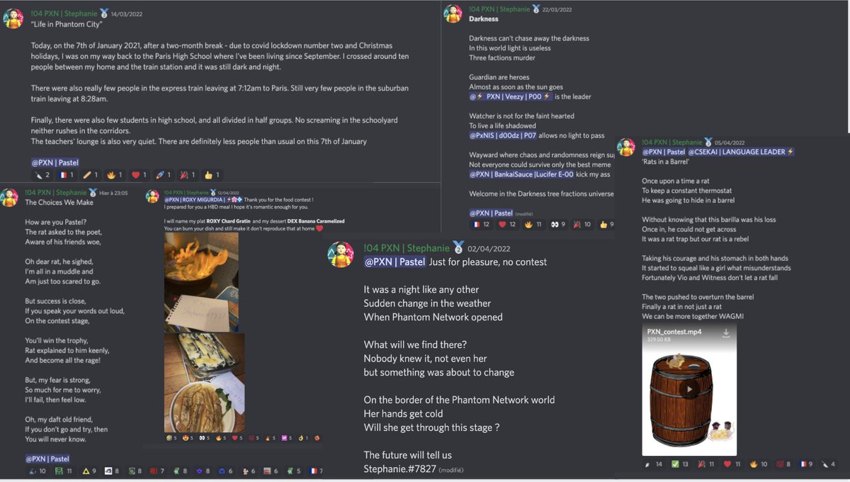 AngelinaBraska's tweet photo. @projectPXN 
What have I done over the past month on PXN :
Met hundreds of new people
Spend a day in jail 
Write 5 poems/Haikus
Cook ghost meal 
Participate to 5 gifs stream

But the most important I met good guy like @reicannon 
@PepeBoi15 @Shotekkxd @0xMacSauce 

Who's next ? https://t.co/XUE9mi4ath