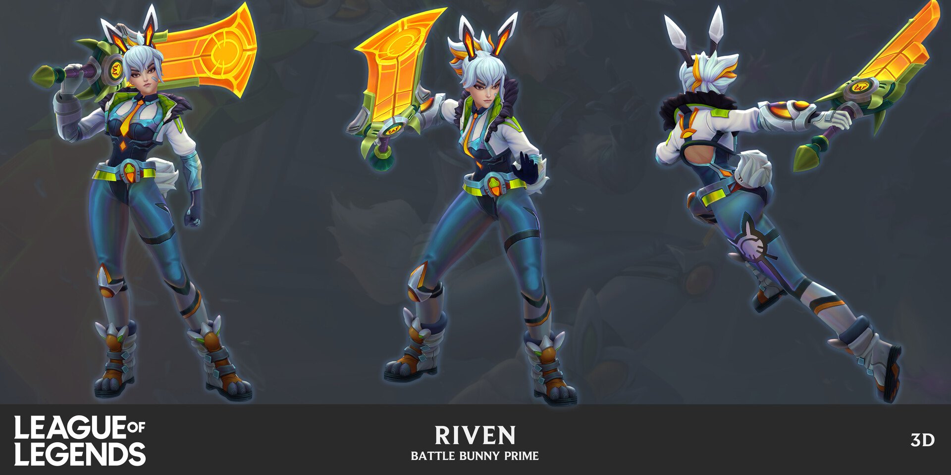 Trying out the new Battle Bunny Prime Riven skin 