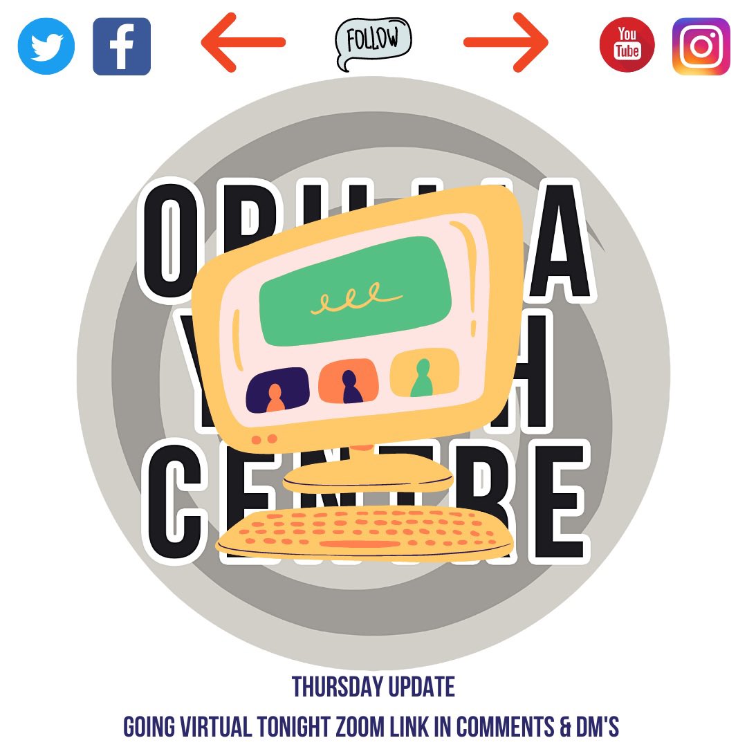 OrilliaYC's tweet photo. Youth Centre Closed Today for Drop-in

7pm Tonight Going Virtual as COVID runs its course. Links in Comments and DM's.

#orillia #youth #orilliayouthcentre #thursday #GoingVirtual #joinus #zoom #zoommachine https://t.co/yHHCA8gP1m
