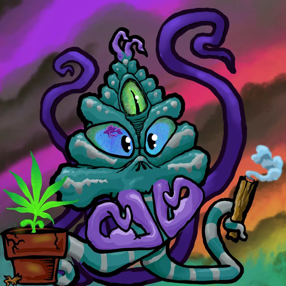 The Squidliens are coming!!! 
So excited for the first generative Ambergris series!!! They're smokin hot! 🔥 #algofam #Algo #Algodao #Ambergris