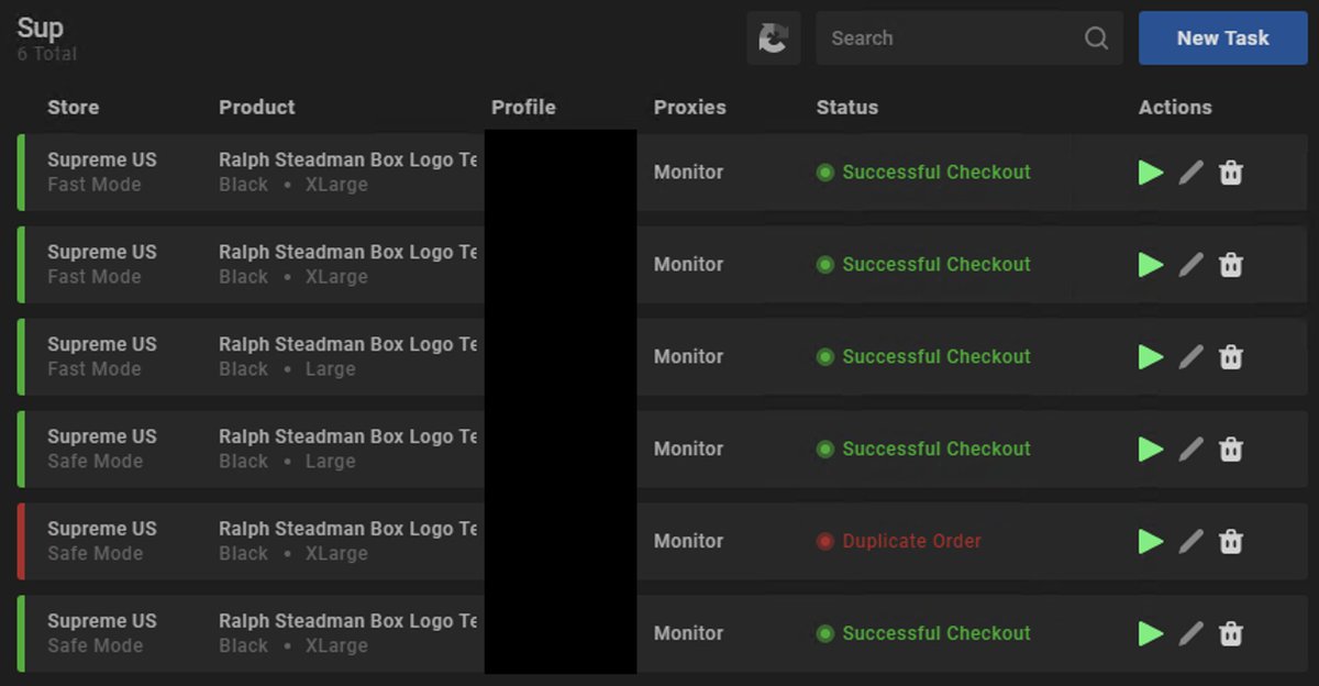 Bot: @VeloxBots Proxies: @PorterProxies