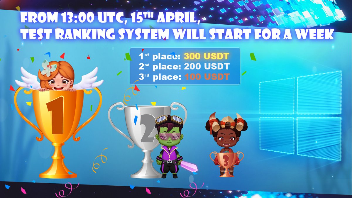 VikingPokerDAO2's tweet photo. 💪We will launch PC version on 15th April, at 14:00 UTC and the server will be temporarily shut down from 13:00 to 14:00 UTC.
Meanwhile, we'll clear the number of Trophies into 0. 
From 13:00 UTC, 15th April, test Ranking system will start for a week.
Upgrade your Heroes! LFG!🚀 https://t.co/AwOhwmZjGr
