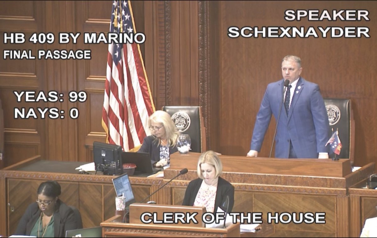 Joe3Marino's tweet photo. My bill HB 409 passed the House 99-0. This bill removes the misdemeanor crimes of Stalking, Violation of a Protective Order, Domestic Abuse Battery and other related offenses from list of crimes where a summons could be issued in lieu of arrest. #lalege #lagov @LouisianaHouse https://t.co/ByPRa6Z5eJ