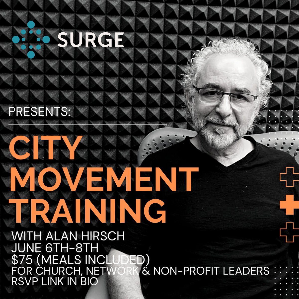 Join us on June 6-8 as author Alan Hirsch will be leading us through movement leader training. This will be a relationally rich time filled with conversation, worship, prayer, meals, and learning. Learn more and RSVP here: bit.ly/37htaY9
