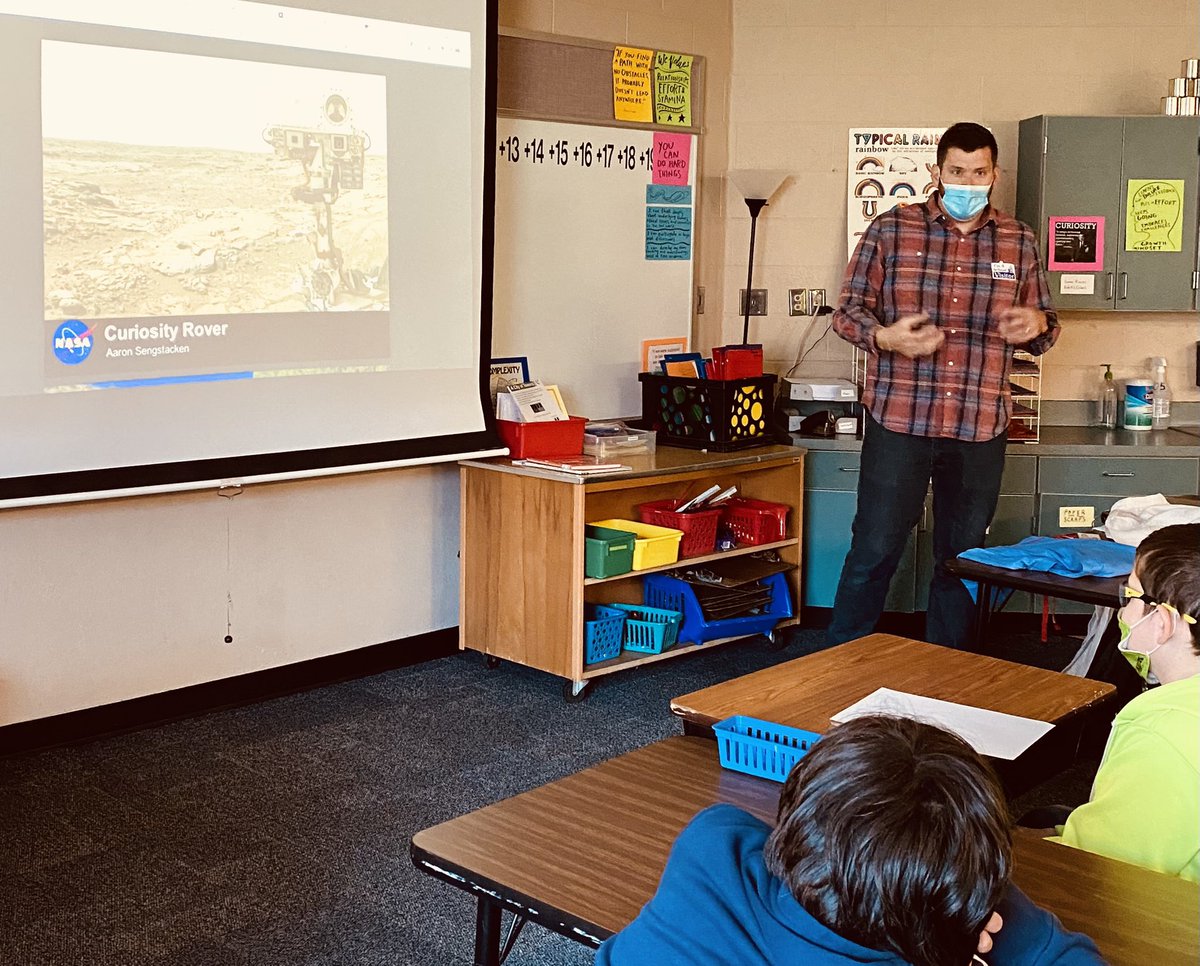 We are so excited and honored to have <a href="/sengstacken/">Aaron Sengstacken</a>, former <a href="/NASA/">NASA</a> aerospace engineer (Curiosity Rover) presenting to our 5th and 6th graders today! @SunflowerSMSD @cmoffitt_el