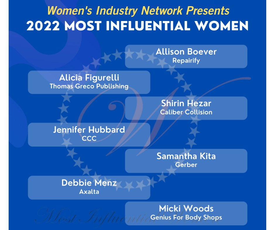 Meet our 2022 most influential women! Join us in celebrating their achievements on May 3rd by registering here: bit.ly/3q0bZAs
 
#womenincollision #collisionrepair #womeninautomotive
