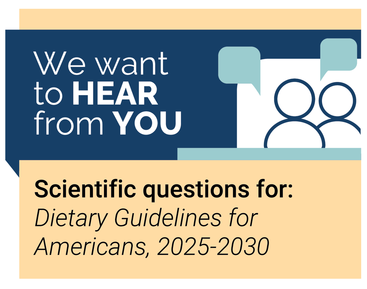Graphic stating Scientific questions for Dietary Guidelines for Americans, 2025-2030