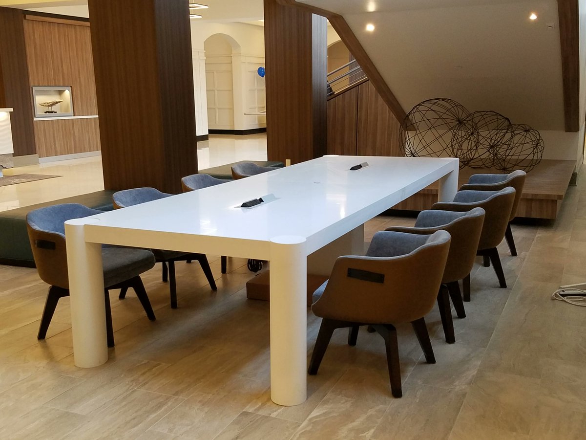 ClassicGranite1's tweet image. #THROWBACKTHURSDAY!

Here’s a throwback project showcasing a beautifully fabricated, custom #communaltable in #Purewhitequartz for Delta Hotels by Marriott in Downtown Richmond, VA. 

Call us to discuss all your custom requests today.