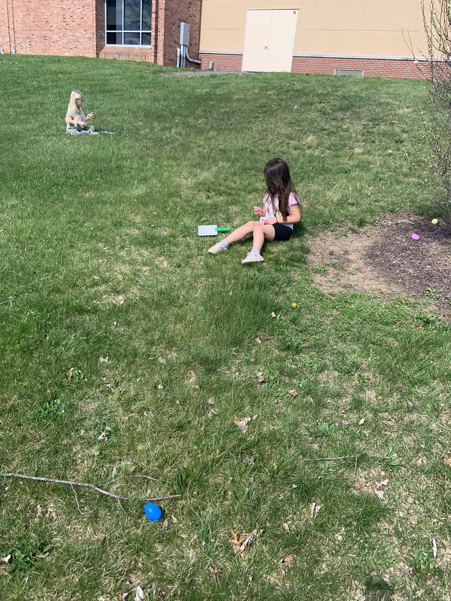 What an EGG-CELLENT day for an egg hunt. Ss went hunting for eggs and solved the addition and subtraction problem inside the egg. #bssdproud #mountrockengaged
