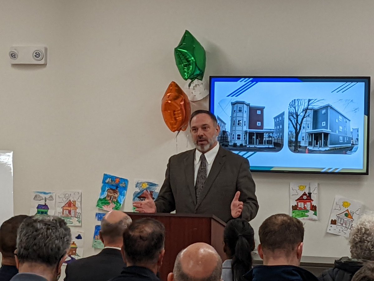 RepAMF's tweet photo. Congrats to Cape Ann @YMCA on being awarded an affordable rental housing grant from @MA_DHCD! This award will help create 44 senior housing units on Middle Street. Glad to join @MassEOHED Sec. Kennealy, Undersec. Maddox, @SenBruceTarr, and Mayor Verga for the announcement. https://t.co/XwKeFDnvZc