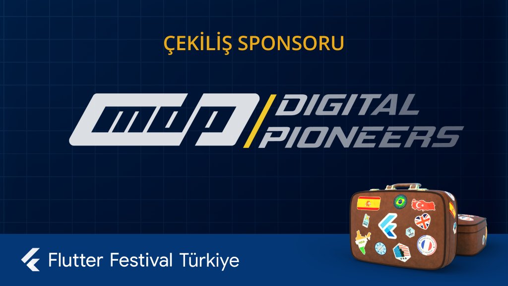 gdgsivas's tweet photo. Çekiliş Sponsorlarımızdan olan MDP Group @digitalmdp #FlutterFestivalTurkiye 16-17 Nisan'da sürpriz hediyeler kazanma fırsatı sunuyor! 🥳 

Şartlar ise şu şekilde; 

👇 Etkinliğe Meetup’tan kayıt olun, 
👇 Çekiliş sırasında yayında olun! 

🔗 https://t.co/T1Uv309h32

#Flutter https://t.co/4A1CBeBluD
