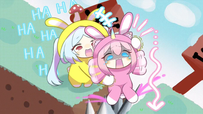 「なんかゆっくり刺されたんだけど…!」 #ひなたとイオリン
#ルーブルひなた #イオリの森美術館 