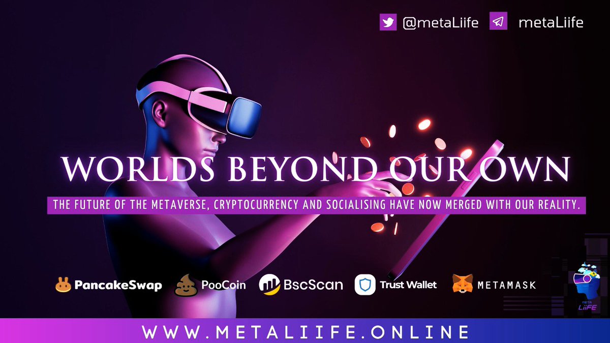 🧬META LiiFE is a virtual replica of the real world, based on innovative VR technology.we are creating a new ecosystem, an entire escape where reality becomes virtual and Metaverse is reality!

📢BIG NEWS ARE COMING…Join us to keep up to date👇🏼👇🏼

📲TG: t.me/metaLiife