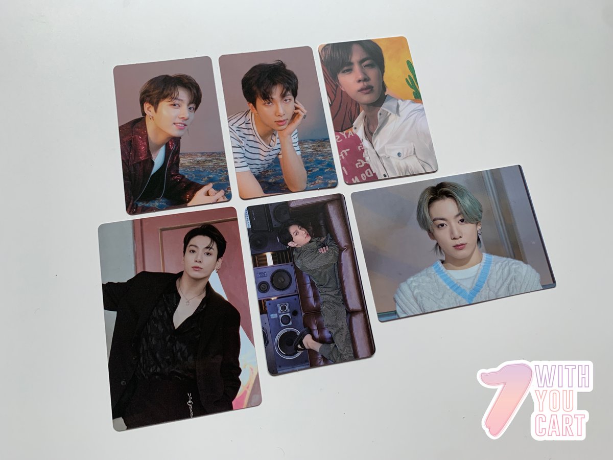 7withyoucart's tweet photo. BUNDLE N: ₱1700

JK TEAR O 
RM TEAR O 
JIN BUTTER SOUNDWAVE LD 
JK PTD 
SWZ JK 
JK, V BE ESS NRPC https://t.co/SyHvzgMqNC