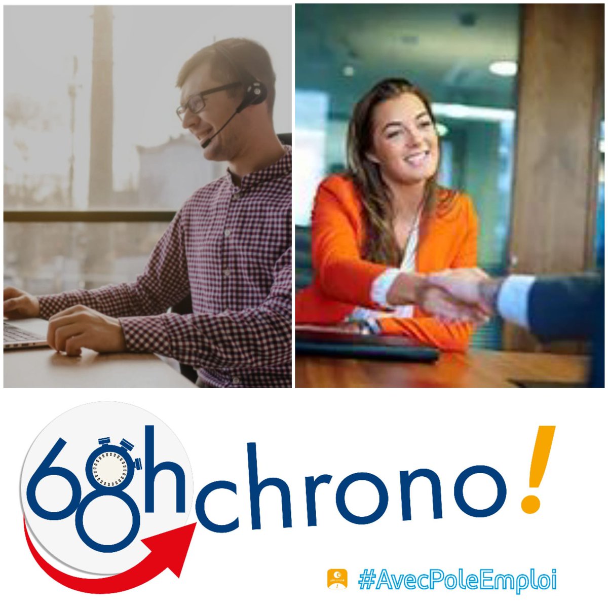 🔝 🗓 #SaveTheDate [68h'Chrono !dediées aux métiers de la Banque, des Assurances et de l’Immobilier] du 18 au 22/04: ✔ Rencontres #Emploi #formation et découverte des métiers dans toutes les agences @poleemploi_GE #HautRhin 👍 
#TousMobilises 
➡️➡️ plmpl.fr/c/Zbckb