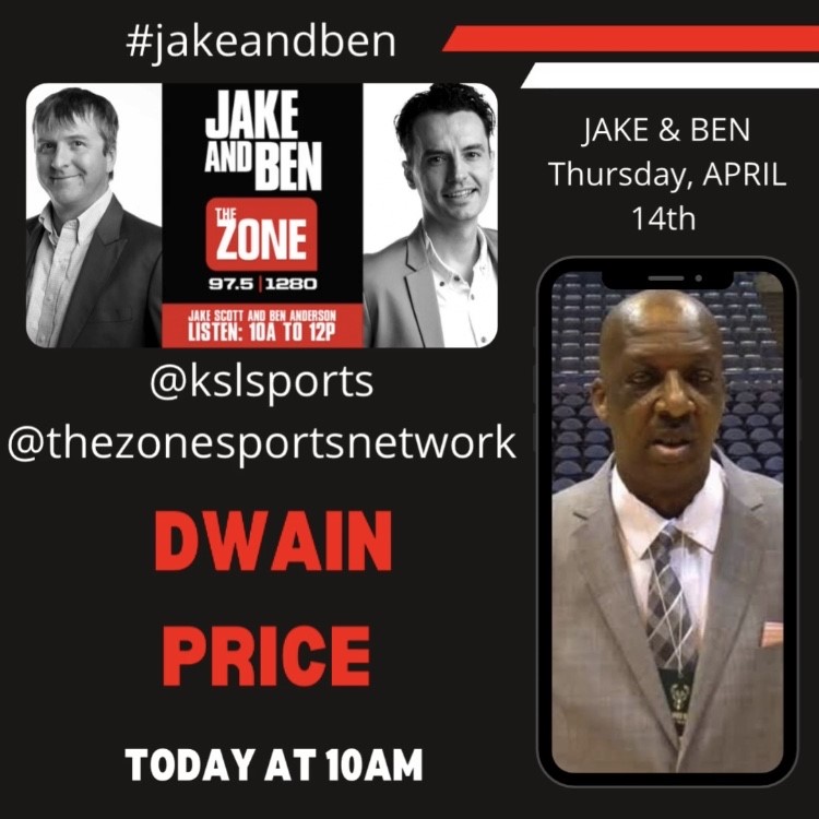 KSLSportsZone's tweet photo. Radio legend, and long time friend of The Zone, @DwainPrice joins
@JakeScottZone and @BensHoops. On the air NOW!
#jakeandben #thezonesportsnetwork #kslsports https://t.co/wQRzCDA5ji