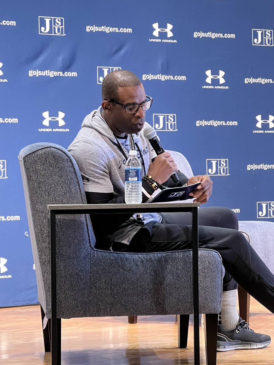 JSUacademics's tweet photo. JSU Leadership Connection: Roaring Into Tomorrow Speakers Series #JSUElevate @DeionSanders @JSUTV @GoJSUTigers https://t.co/mlsjHCeTzz