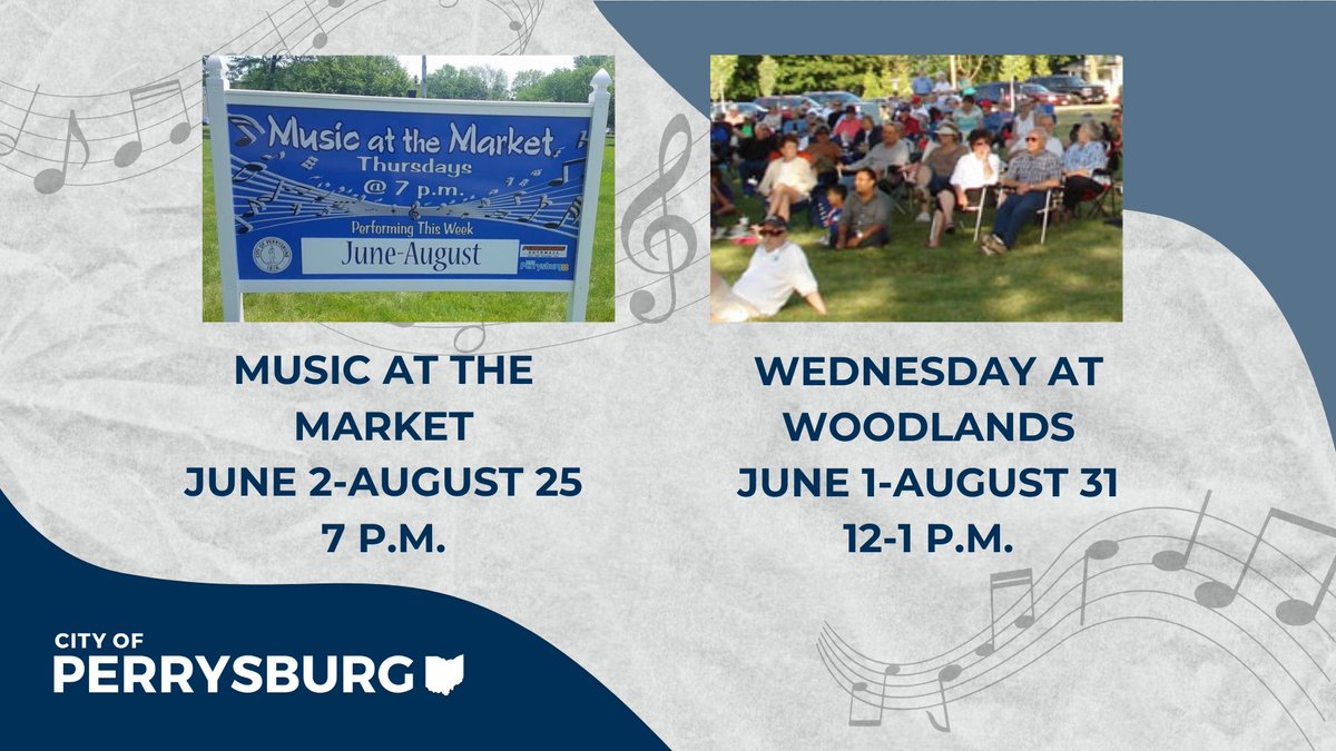 The summer lineup of music for the annual Wednesday at Woodlands is now available. Check out the full schedule as well as the lineup for <a href="/PburgCVB/">VisitPerrysburg</a> Music at the Market at bit.ly/pburgmusic
#perrysburg #cityofperrysburg #visitperrysburg