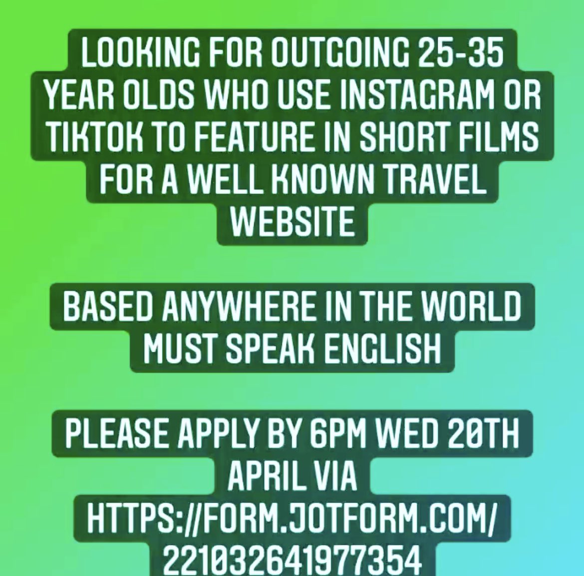 Exciting well paid opportunity! Find more info and how to apply here maddyhinton.com/pages/opportun…