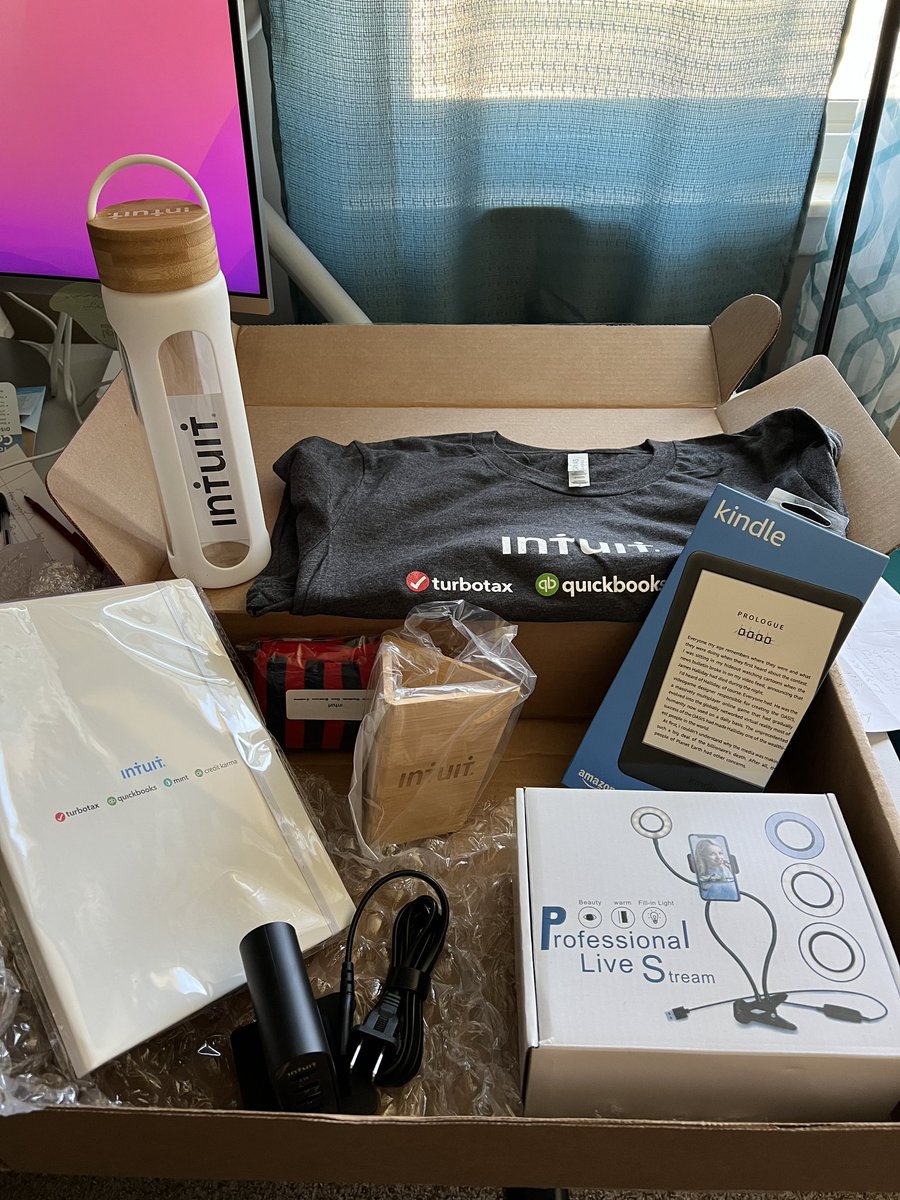 mehdi_mka's tweet photo. I am happy to joined @intuit and received this beautiful welcome gift package 😀! #intuitlife https://t.co/aFV2ZO3DOQ