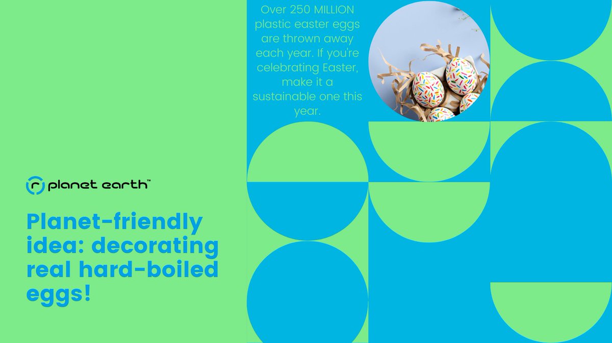 EarthRplanet's tweet photo. In case somebunny needs to hear this: plastic eggs for your egg hunt are so last decade. Make the planet hoppy and decorate real ones instead! 

#rplanetearth #sustainability #sustainableeaster https://t.co/CXMmcFgYc5