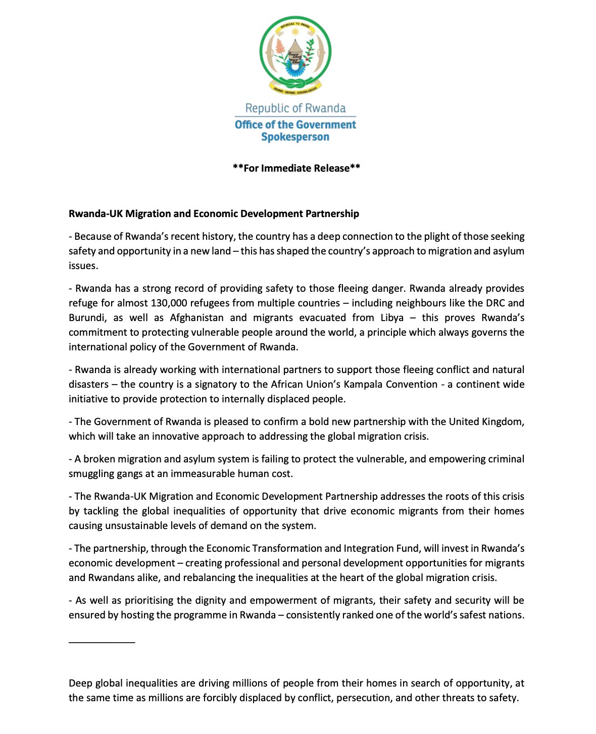 Rwanda Government Communications on Twitter: