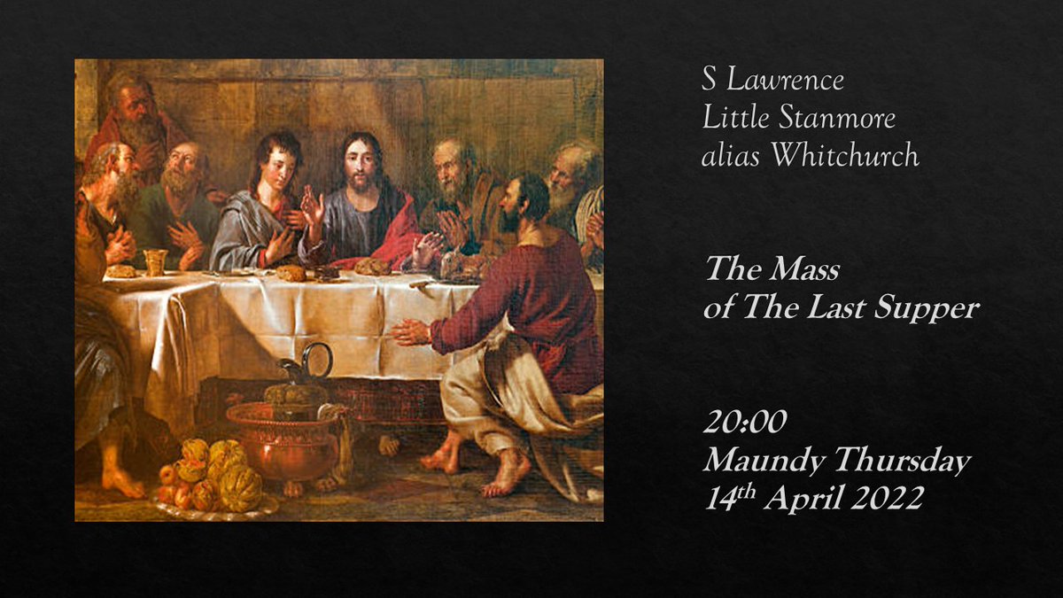 Tonight we begin The Triduum the Great Three Days which effectively is one Liturgy beginning with The Mass of the Last Supper at 20:00 then The Passion of OLJC at 14:00 tomorrow and the Easter Vigil &amp; First Mass of Easter on Saturday at 20:30 #Triduum #HolyThursday #HolyWeek
