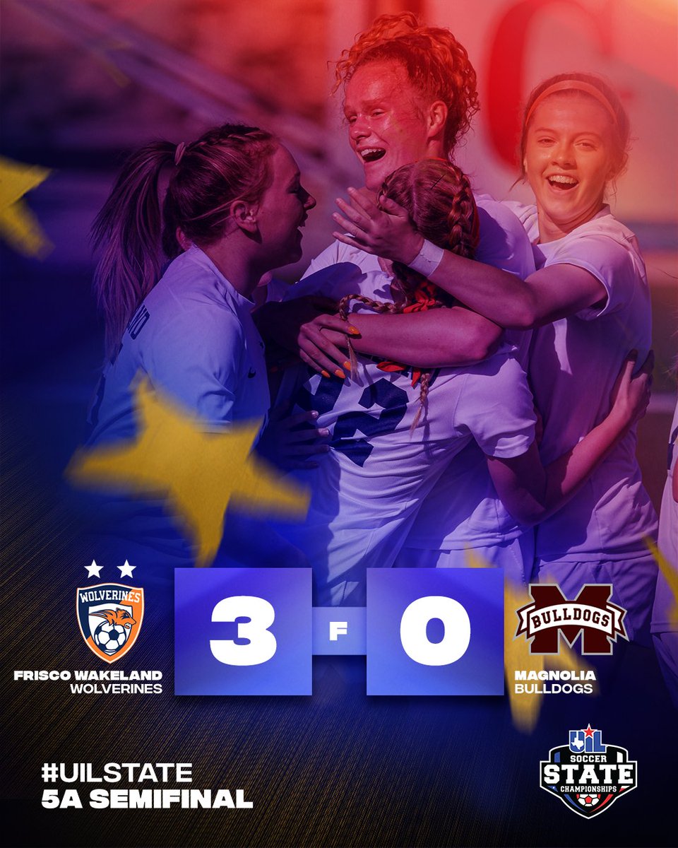 #UILState Soccer Girls 5A Semifinal
FINAL SCORE:

<a href="/wakelandgsoc/">Wakeland Girls Soccer</a> 3️⃣
<a href="/MagHSsoccer/">MHS Bulldog Soccer</a> 0️⃣

Box Score ➡️ bit.ly/3KHXjOI