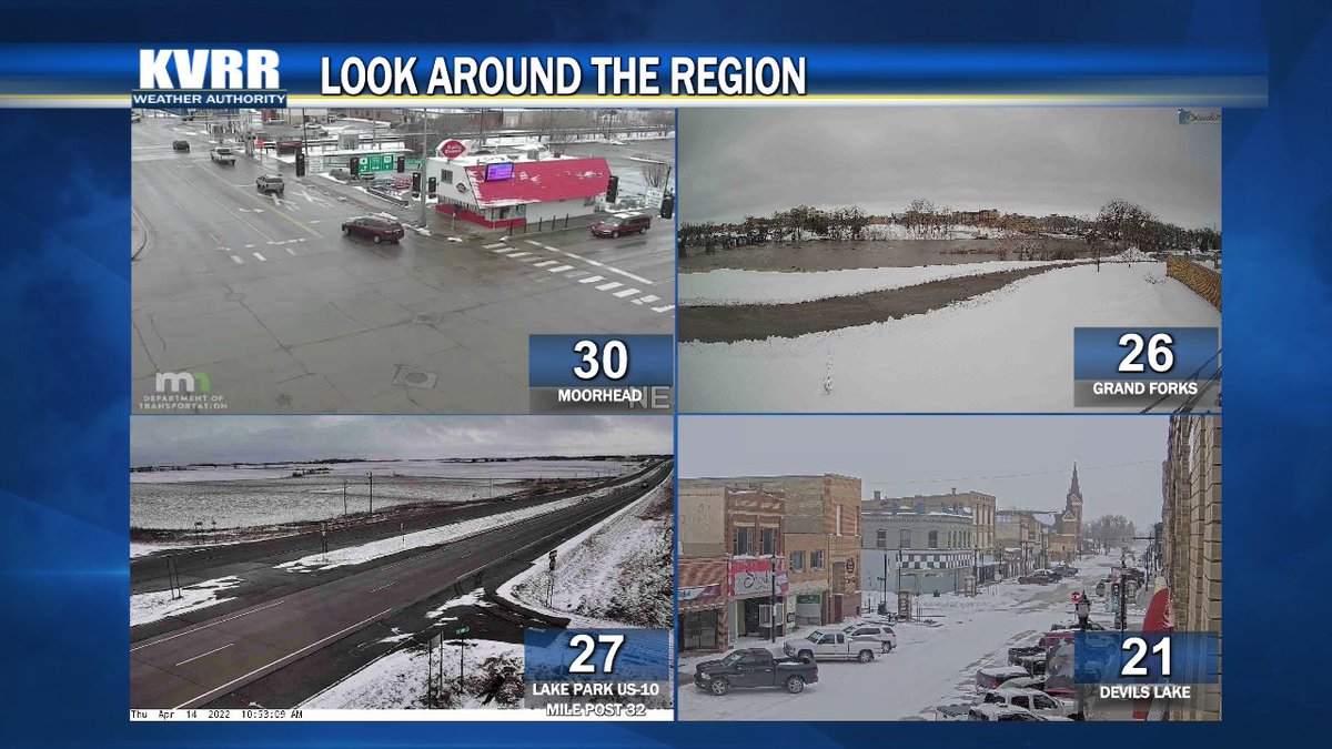 WxWithMarshall's tweet photo. Visibility in town is manageable for the moment, but blowing snow in open areas will still be a hazard into this evening.  Stay up to date at https://t.co/inKbdWvzov.  #ndwx #mnwx https://t.co/9o7PsbIsGV