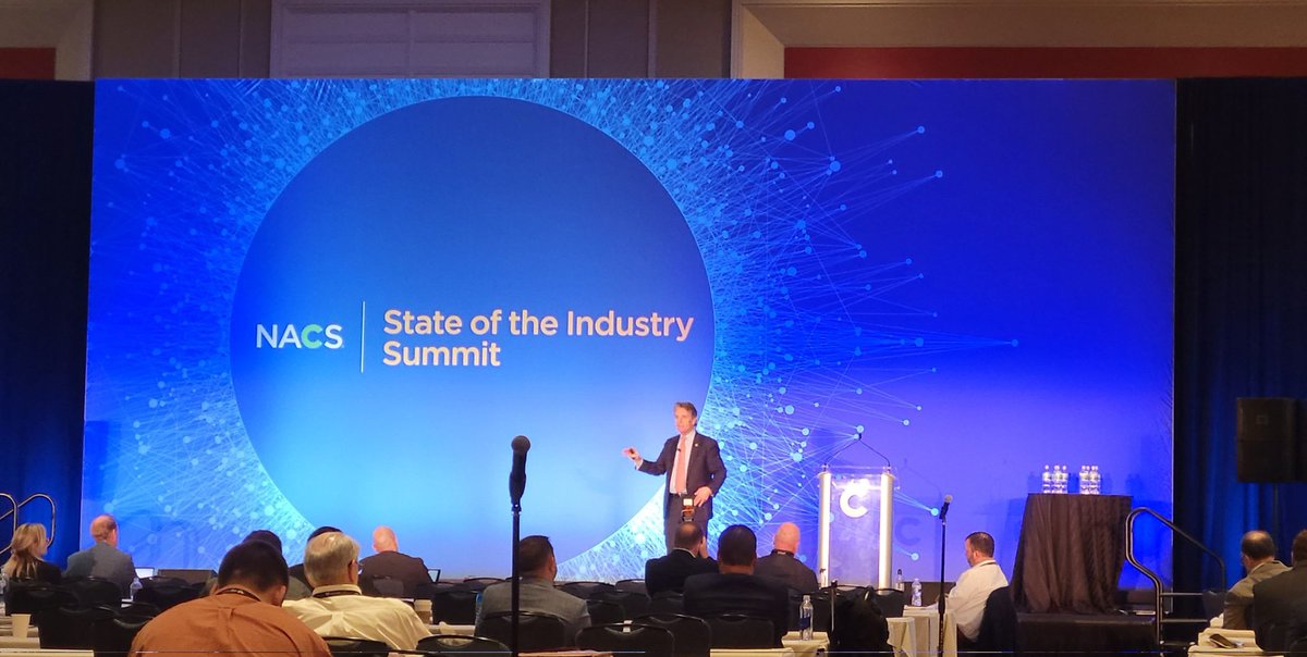 iSeeMelissaV's tweet photo. President/CEO of NACS Dr. Henry Armour cites selling cannabis as one of the promising opportunities for the future of #Convenience - love seeing this category continue to gain traction in our industry! #NACS #SOISummit https://t.co/hElzzBhgRH