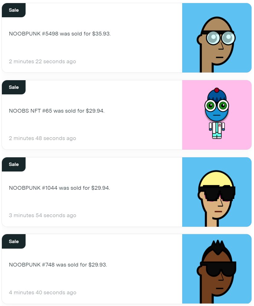 noobsnft's tweet photo. Wallet-to-Wallet on @niftygateway is now live. NOOBS and NOOBPUNKS are flying as we’re proud to be an accessible Tier 1 Launch Partner. Check it out! https://t.co/1tH29Dzcvn