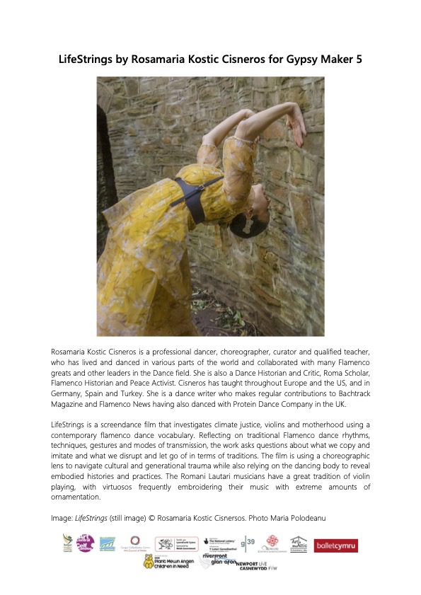 isaacblake1979's tweet photo. LifeStrings by @RosaSenCis for #GypsyMaker 5

#LifeStrings is a #screendance #film that investigates #climate #justice, #violins and #motherhood using a #contemporary #flamenco #dance vocabulary.

Follow this link for more information: https://t.co/LOFXJ6kKD0 @Arts_Wales_ https://t.co/n93CywfoXG