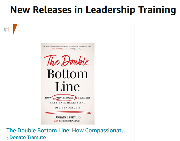DonatoTramuto's tweet photo. #TheDoubleBottomLineBook is the #1 New Release in Leadership Training on Amazon! With each day, I find myself becoming more and more grateful for all the support I have received during my book's launch.
Thanks to all who have made this possible!
https://t.co/6tIpvll1ob https://t.co/rmPmIAhlst