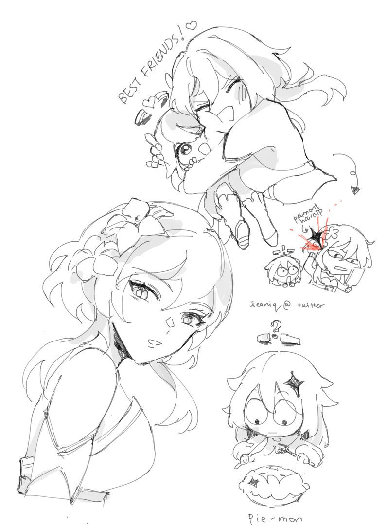 paimon n lumine doodles 