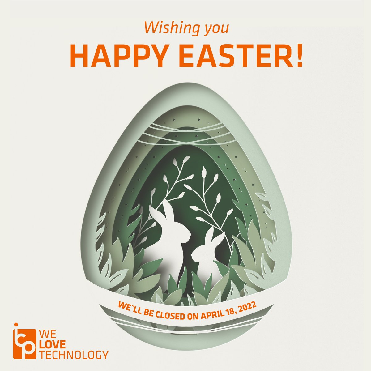 We wish all our customers, suppliers, partners and employees a relaxed and Happy #Easter 2022! 🐰 ☀️ 🐣 🌿