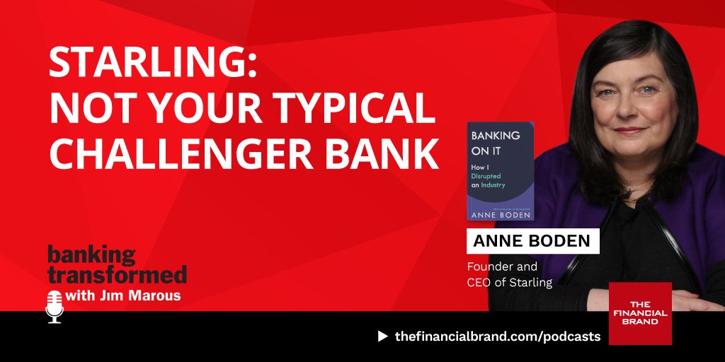 Our guest, @AnneBoden CEO of @StarlingBank, dishes out the inside look into the origins, successes, and challenges of Starling Bank. bit.ly/3JlvNoB @FinancialBrand #challengerbank #fintech #digitalbanking