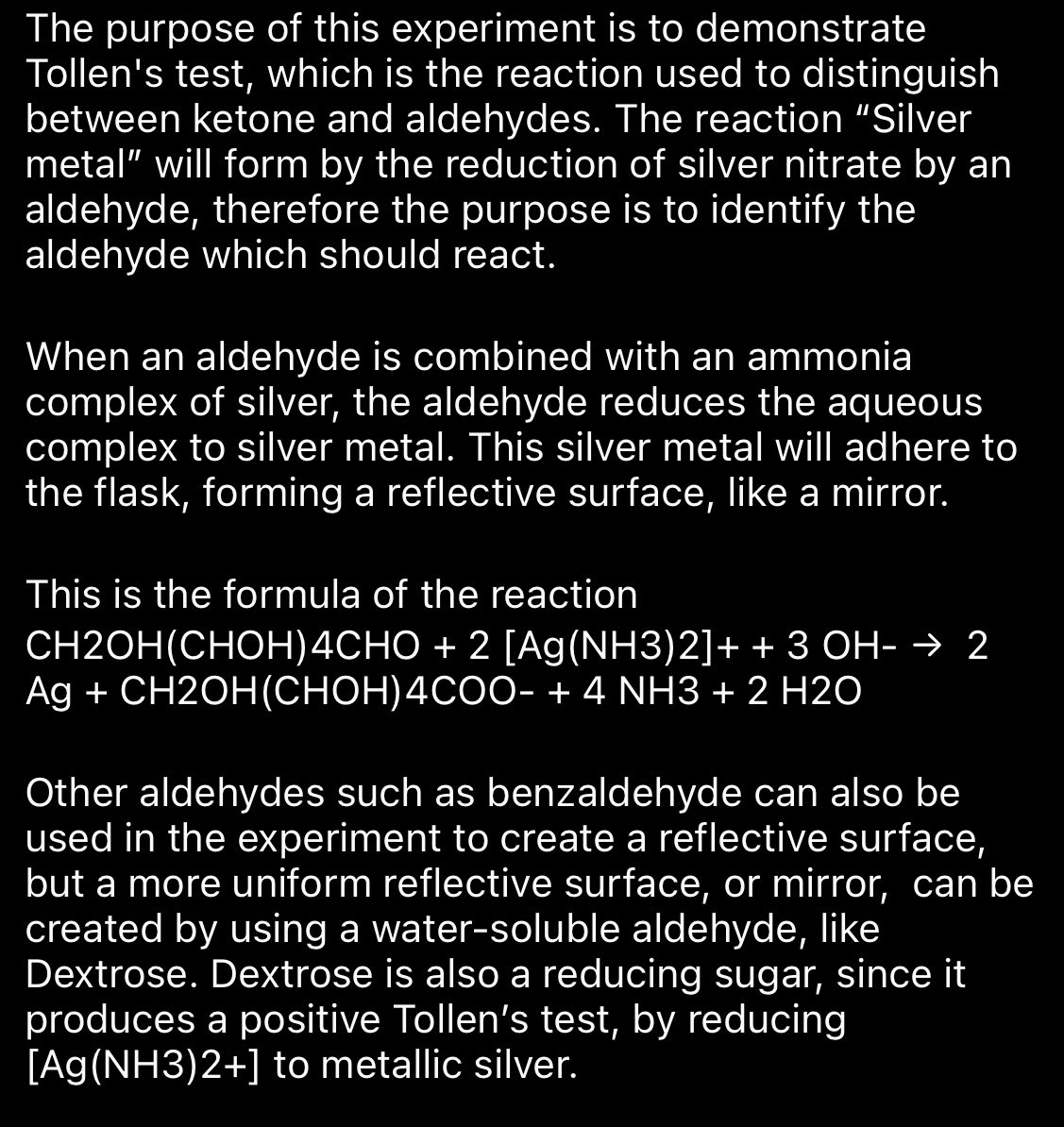 Silver Mirror Experiment!! 
#chemistryinaction